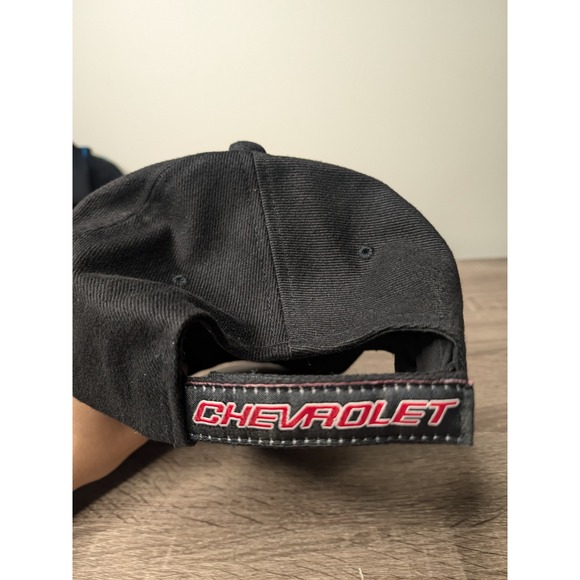Chevrolet Hat Cap Black Red Adjustable Steve & Barrys Bowtie Logo Racing - Picture 5 of 7
